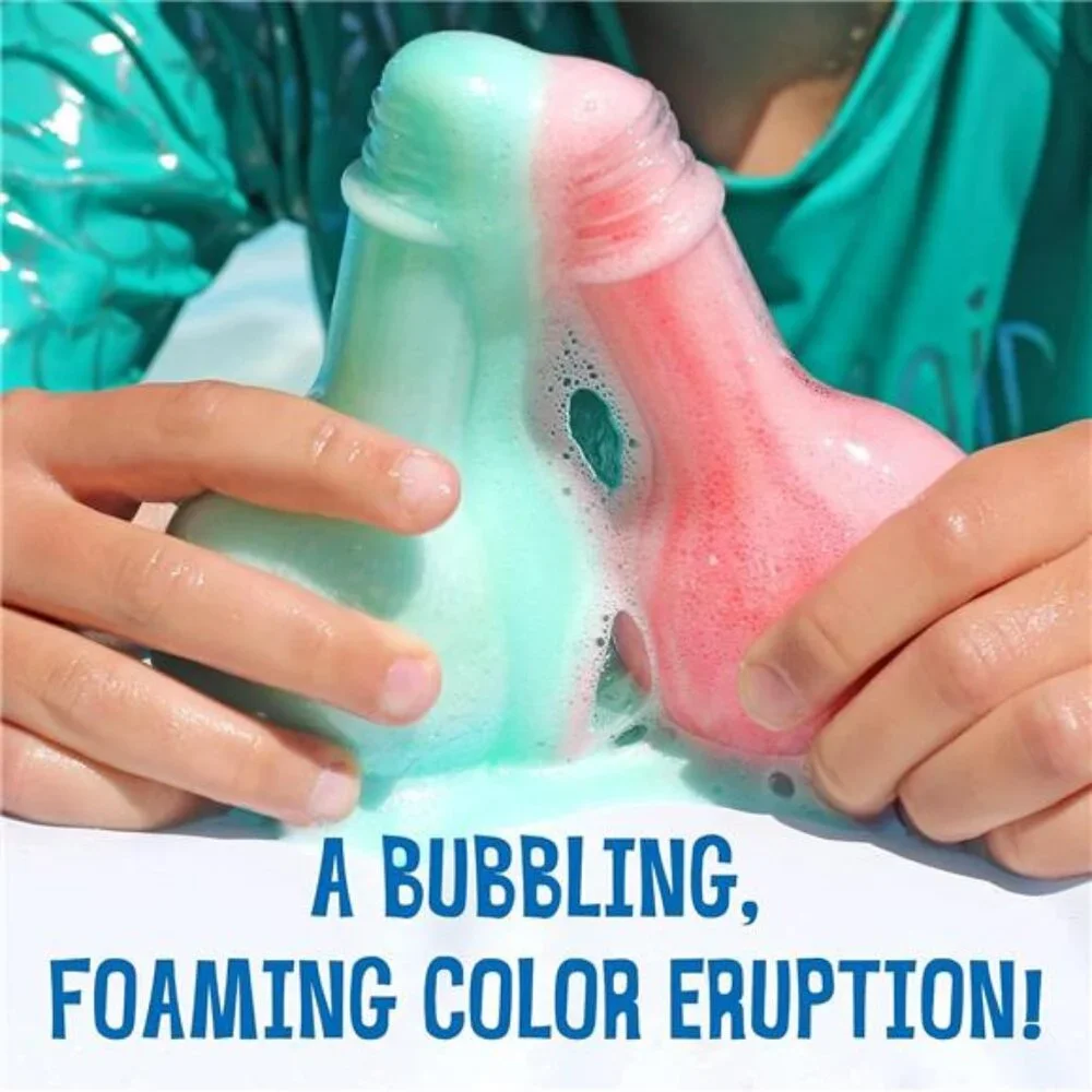 4Pc Kids Bath Bomb Potion Colorful Fizzy Fun Cool Foam and Bubble Science Beaker